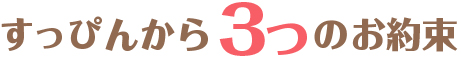 すっぴんから３つのお約束